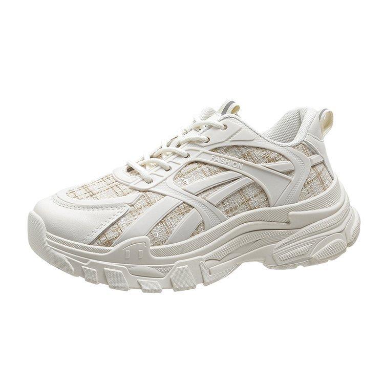 

Весна 2025 новые кроссовки на платформе-маффине женская мода, легкие и увеличивающие рост женские повседневные папины кроссовки 40