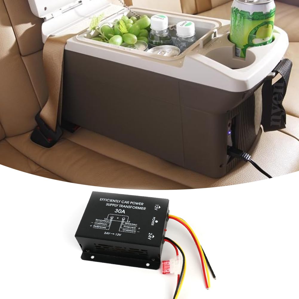 Power Converter, 30A Car Power Converter Inverter 24V to Converter, Car Power Converter, DC-DC Converter, Buck Converter