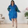 Plus Size Womens Leopard Print Long Sleeve Shirt With Sequin Accent Loose Fit Streetwear Top Winter Collection