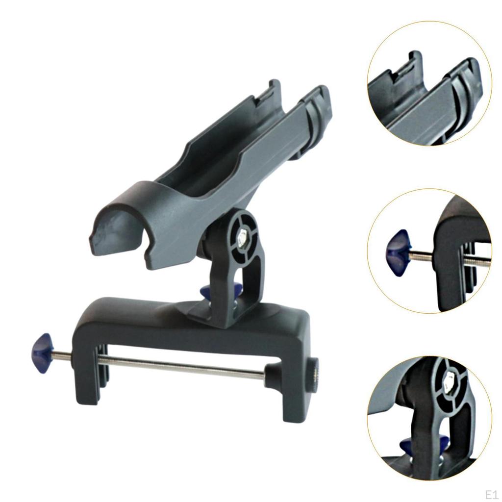 Boat Fishing Rod Holder Sturdy Detachable Degree Rotation Rest Pole for Railing