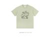 Unisex Cartoon Rabbit Line-Drawing T-Shirt - Pure Cotton, Short Sleeve, Loose Fit
