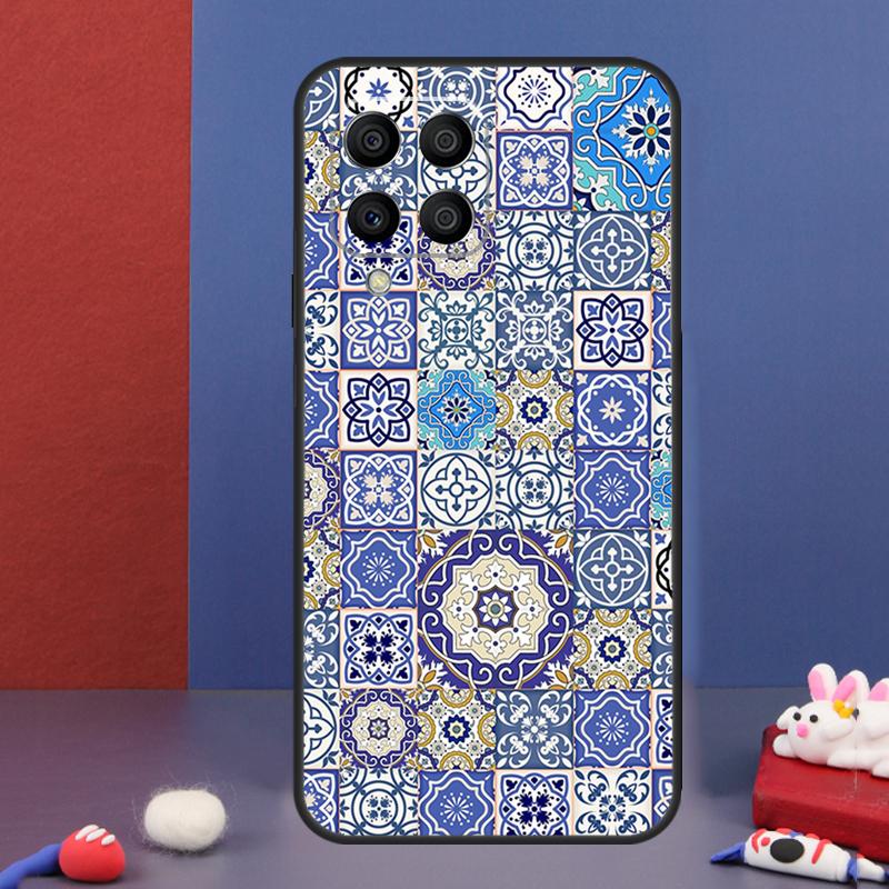 Boho Tile Mosaic Aesthetic Case For Samsung Galaxy M13 M53 M06 M16 M31 M11 M35 M55 M15 M56 M36 M12 M32 M52 M14 M34 M54
