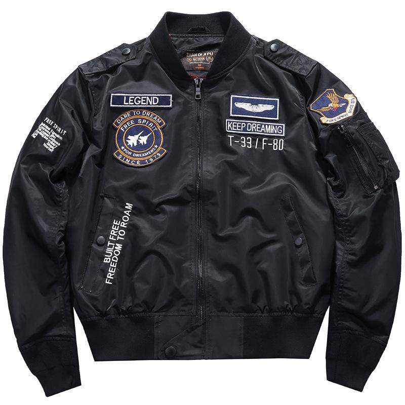 Giacca invernale da uomo calda e spessa Hip Hop Moto militare Ma-1 Aviator Pilot Parka in cotone Bomber da baseball maschile