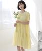 Ppaeppae Back Ribbon Shoulder Puff Midi Dress