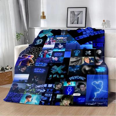 Sam and Colby XPLR Printed Blanket Picnic Blankets Warm Blanket Soft and Comfortable Blanket Home Travel Birthday Gift