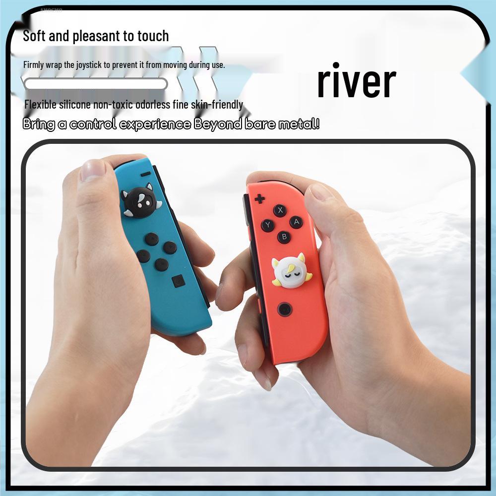 Compatible Switch Controller Black & White Sheep Silicone Joystick Caps – Non-slip, Protective, Colorful.