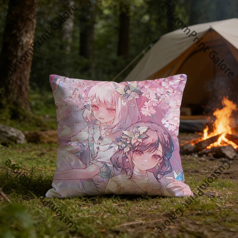 MMizukiS Polyester Printed Pillow Cover Square 30 35 40 45 50 55 cm Soft for Sofa Bed Car Home Decor