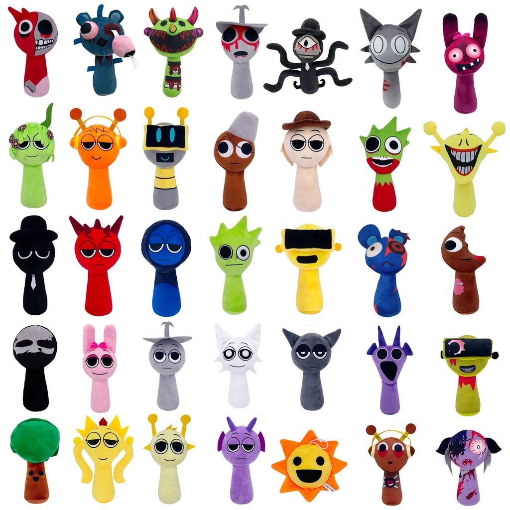 Sprunki Plush Toys Oren Pinki Wenda Mr.Computer Owakcx Jevin Tunner Mr.Tree Christmas Birthday Gifts for Adult Kids 8inch