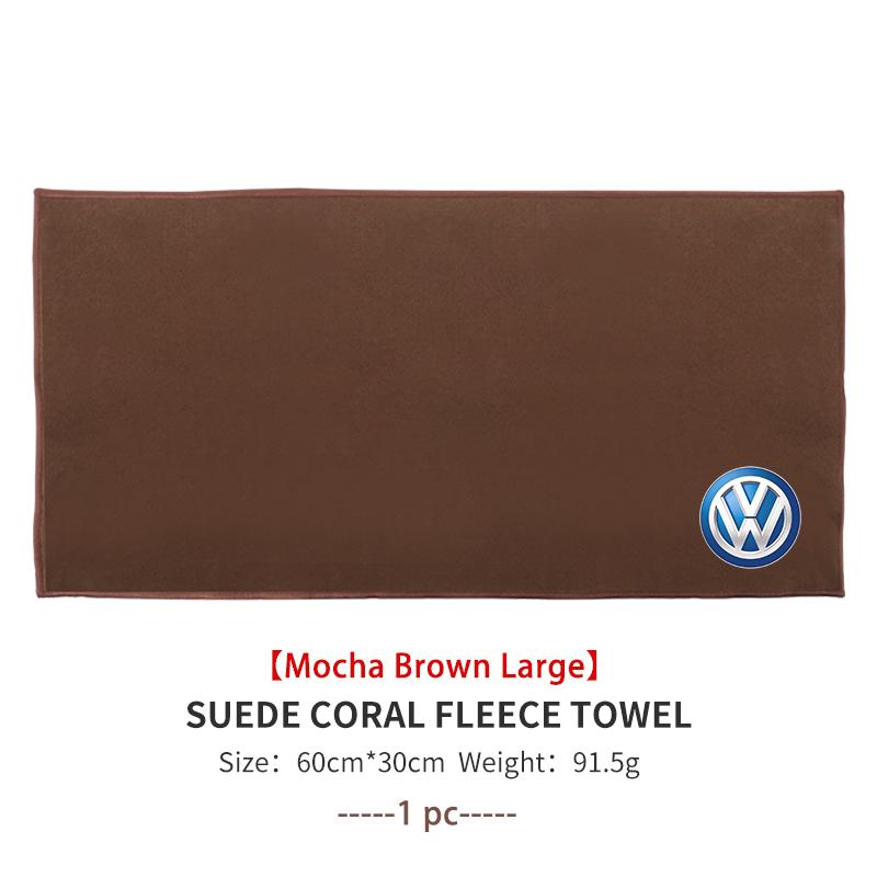Super Absorbent Car Drying Towel Coral Velvet Cleaning Cloth For Volkswagen VW Scirocco Passat Polo B5 B6 B7 CC Tiguan Sharan