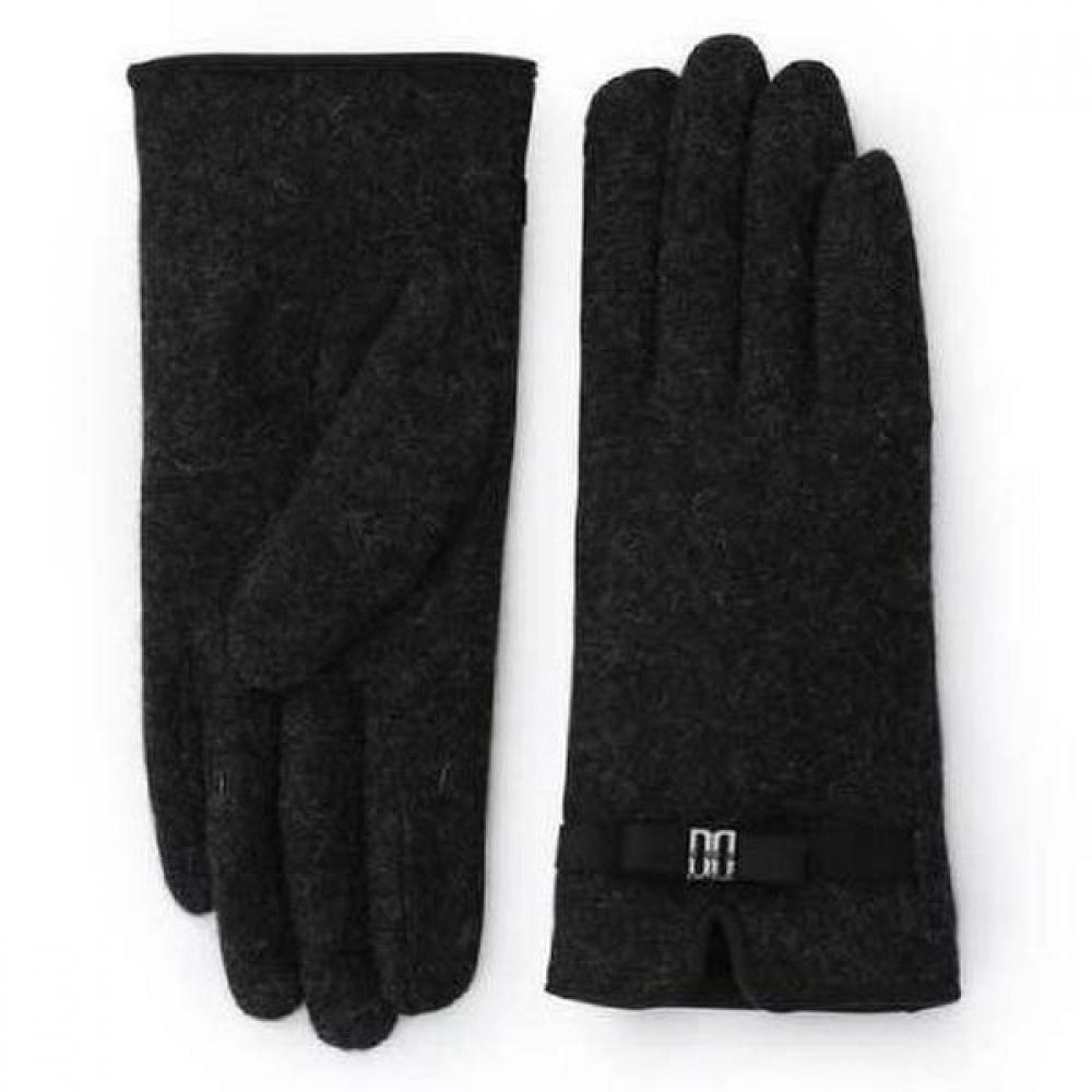 Daks Dark Grey Wool Dd Ribbon Touch Gloves Dcgv2f208 Single option