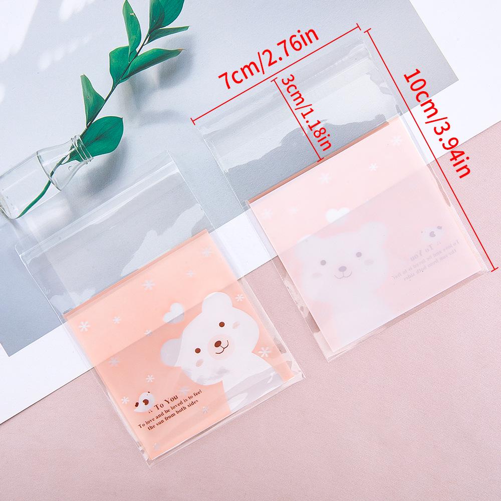 Cartoon Style Self-Adhesive Bags for Baking, Cookies, and Jewelry Storage