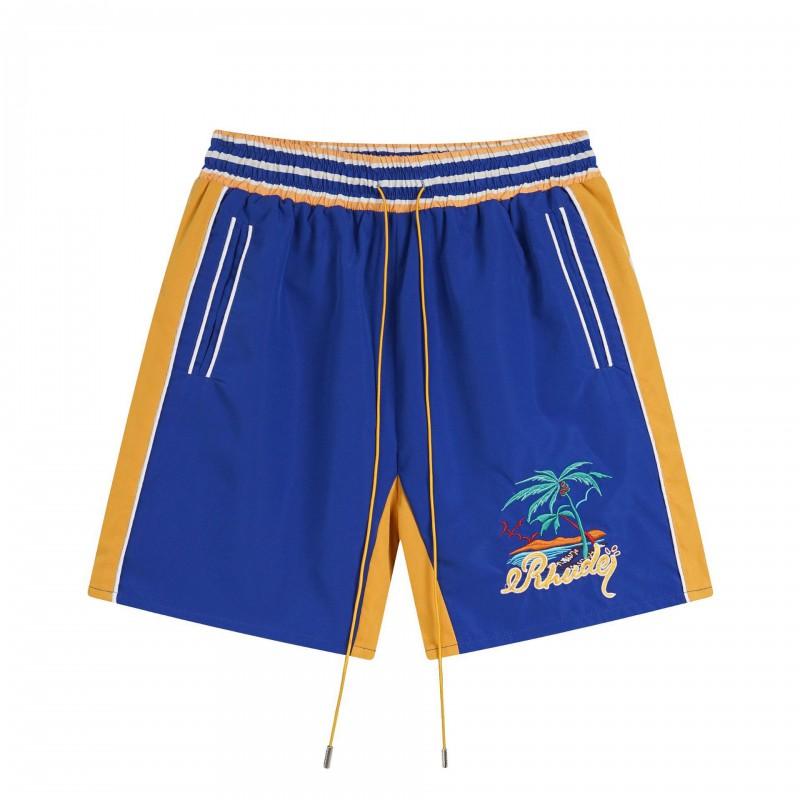 American Streetwear RHUDE Letter Knit Shorts Loose Fit Casual Hip Hop Style