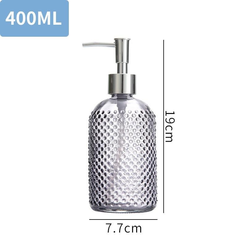 400MLGlass press bottle Portable Travel and Home Use Hand Sanitizer and Lotion Dispensing Bottle Shampoo and shower gel containe