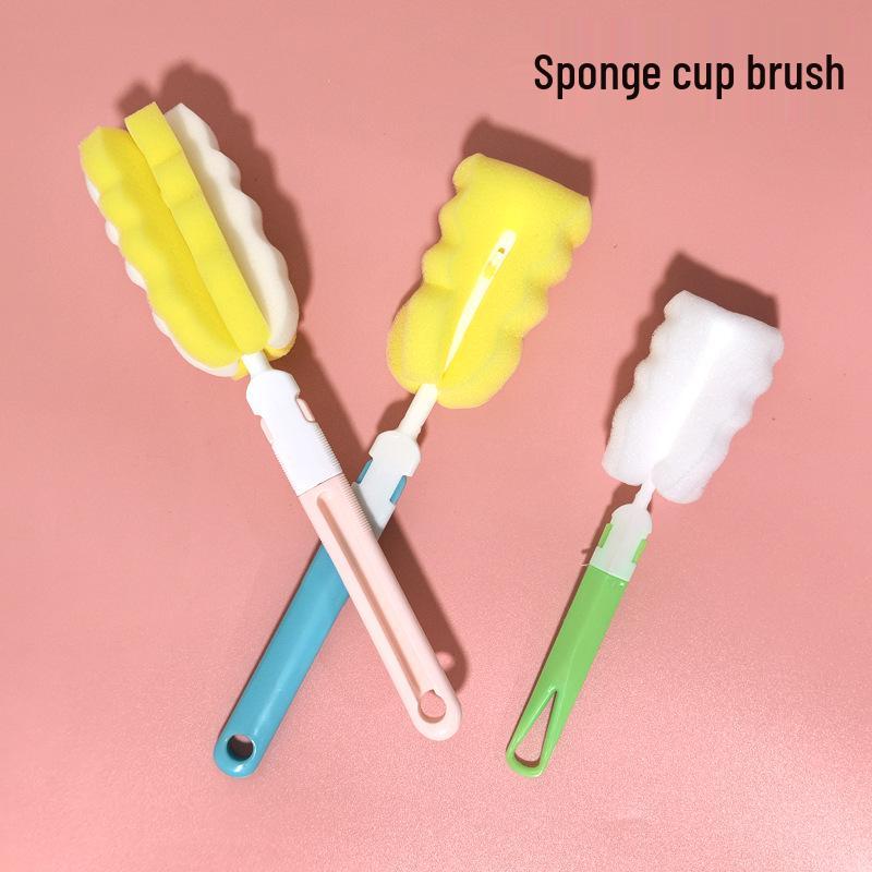 Long Handle Rotating Brush for Cleaning Glasses, Bottles, Teacups, and Baby Bottles