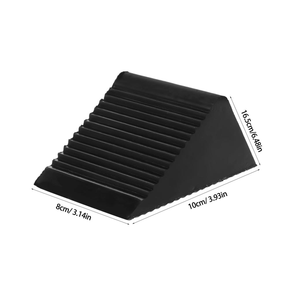 ABOOFAN Wheel Chock Rubber Wheel Stopper Vehicle Wheel Chock Triangle Wheel Block Trailer Camper Wheel Stopper Vehicle Wheel Stabilizer