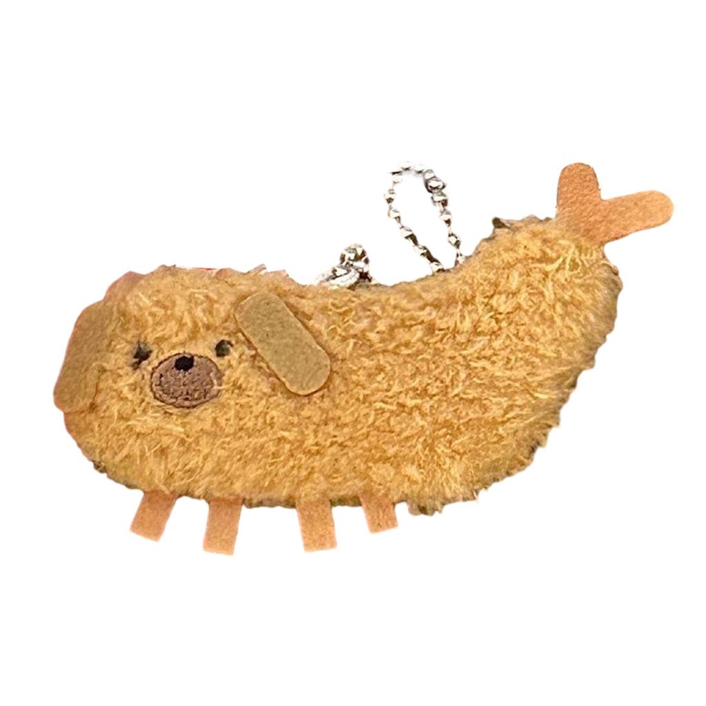 Lovely Tempura Dumplings Food Stuffed Key Chain Doll Plush Toy Keychain Key Holder Bag Pendant Party Favor Gift