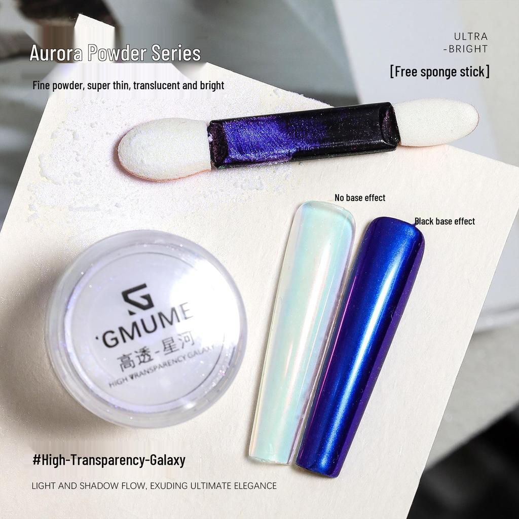 Iridescent Mermaid Aurora Pink Nail Art Magic Mirror Powder