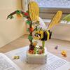 Bionic Eternal Flower Building Blocks: Sunflower and Rose Assembly Toy for Children