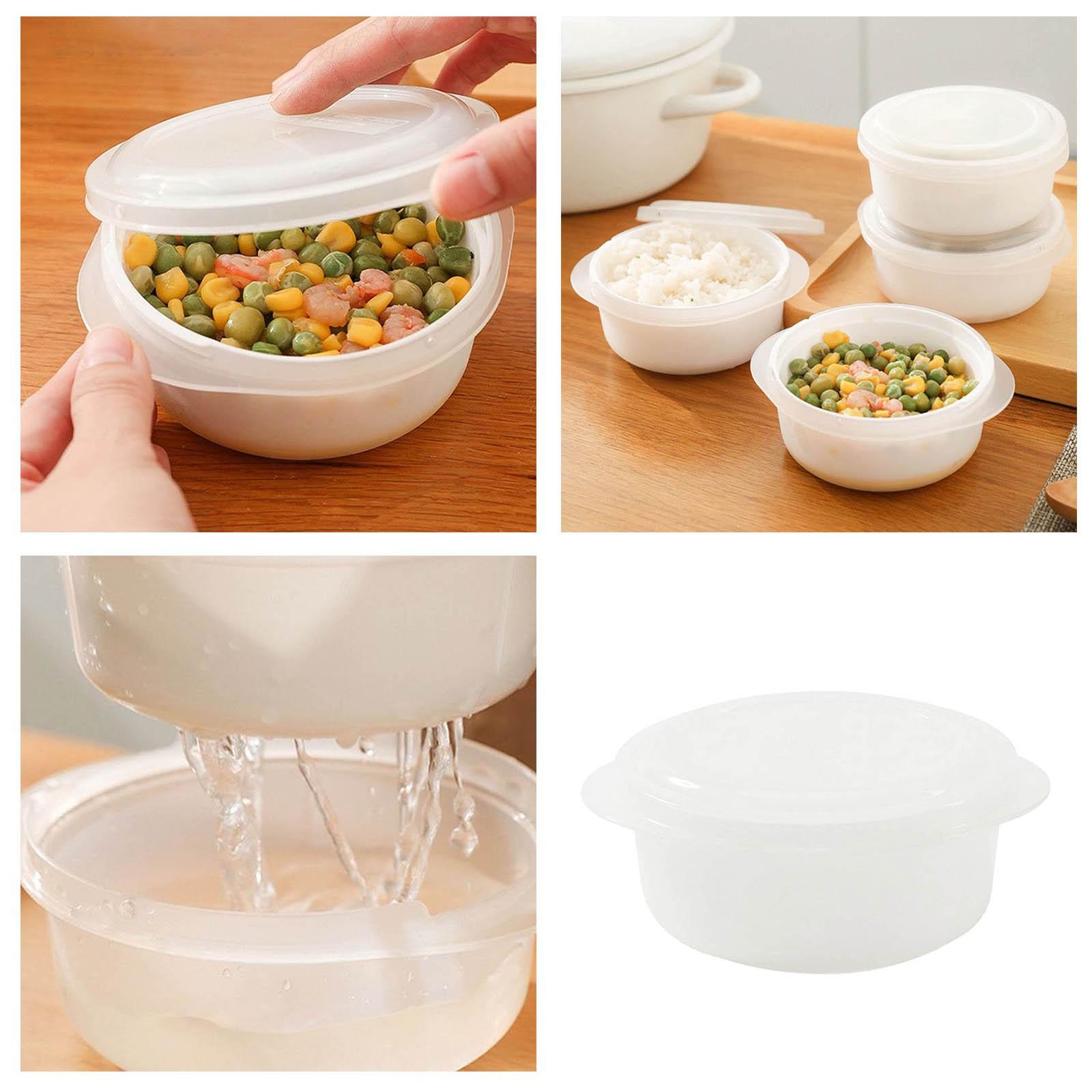 Food Storage Containers Plastic Bowls With Lid Food Storage Container For Kitchen Organization Meal Prep Container Reusable белый