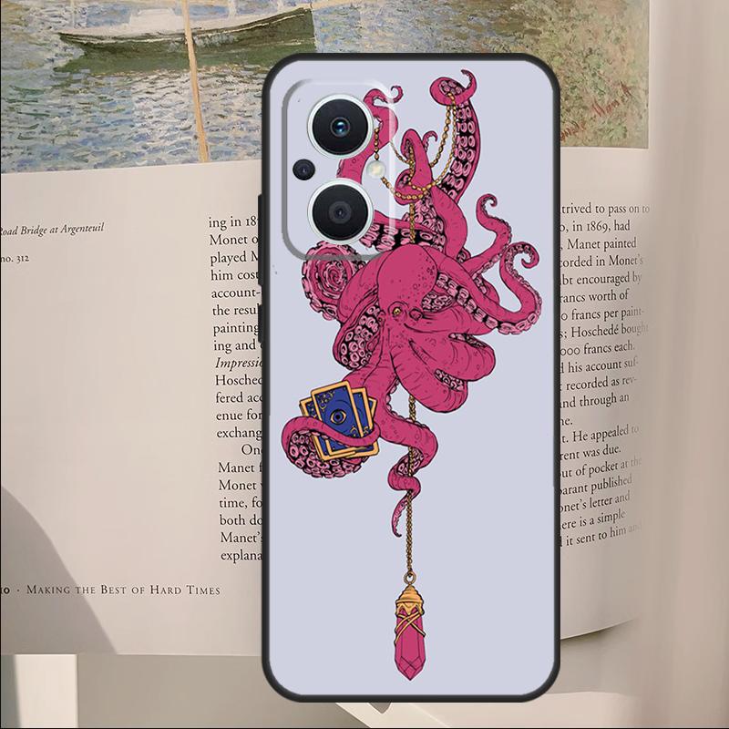 Octopus Walking Cover For OPPO Reno 11F 12F 13F 14F 10 11 12 13 14 Pro 7 8 Lite OPPO Find X6 X8 X9 Pro Case