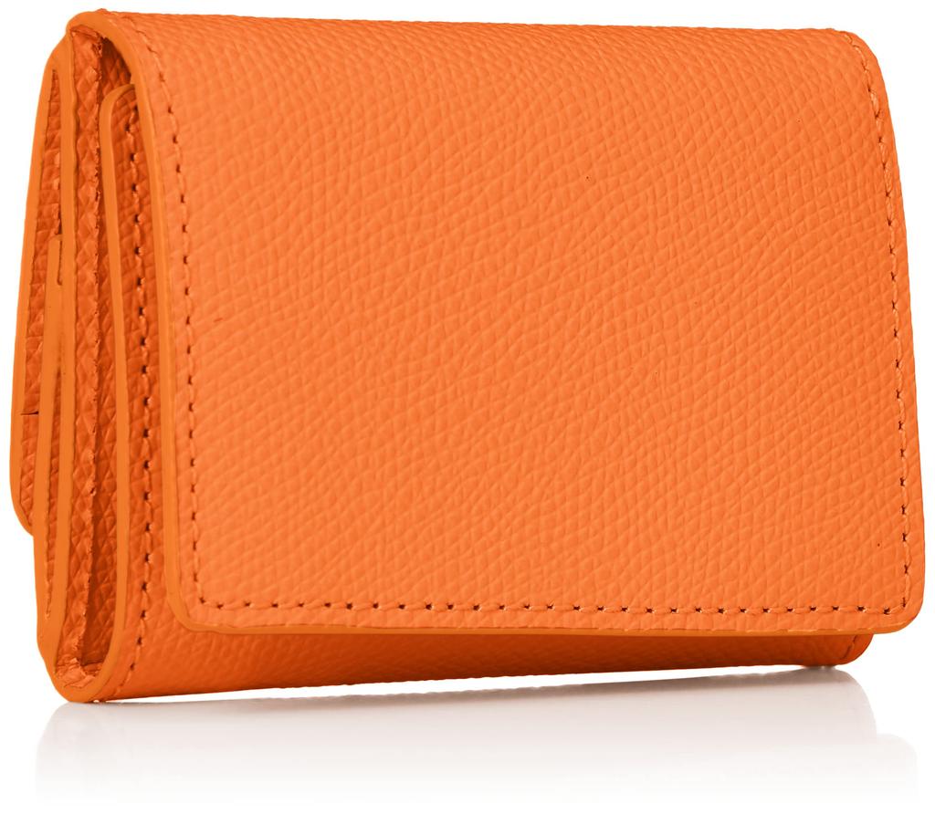 [TOPKAPI] COLORATO Tri-fold Wallet with Grain Embossing and Round Flap