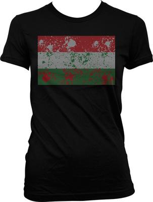 Bandeira do país Hungria desbotada desgastada Nacionalidade húngara Júnior Camiseta unissex