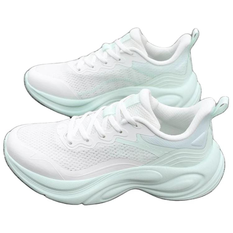 361 Slip Resistant Abrasion Resistant Low top Casual Running Shoes Women's White Green 682512235-3