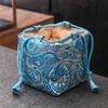 Druck Tee-Aufbewahrungstasche Chinesischer Stil Kleine Gegenstandstasche Retro Teetasse Kordelzug Stofftasche Geldbörse