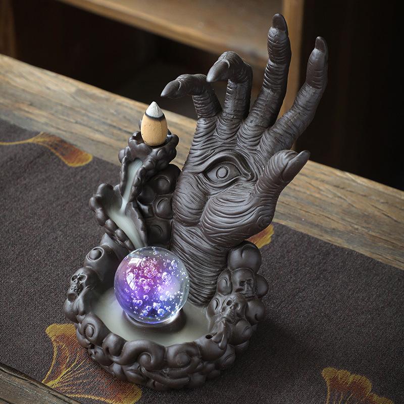 Suport pentru bețișoare parfumate Arzător ceramic pentru bețișoare parfumate Ornamente creative pentru arzător de bețișoare parfumate cu reflux