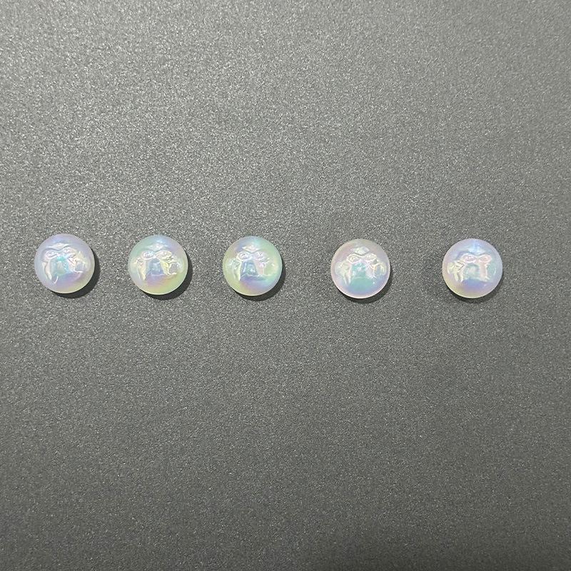 Iridescent Shimmer Pearl High Waist Mermaid Bow Beads for DIY Jewelry