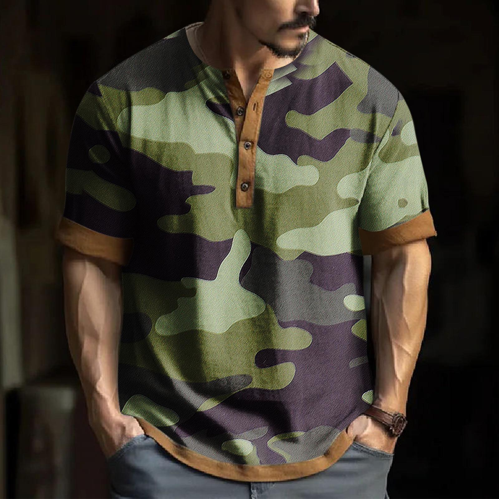 

Мужская модная футболка с коротким рукавом и вышивкой с коротким рукавом и принтом на весну и лето M