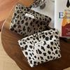 High Quality Retro Storage Bag Leopard Pattern Multi-Functional Zipper Bag Corduroy Washing Storage Bag Travel
