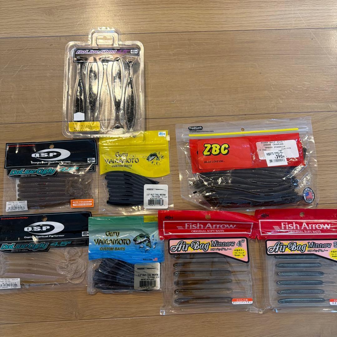 Used O.S.P DoLive Shad 4.5 Soft Lure Set