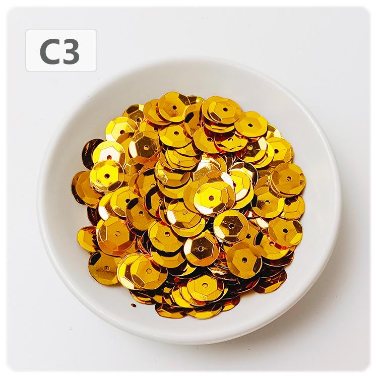 10mm Round Silver Concave PVC Sequins for DIY Jewelry & Clothing Accessories