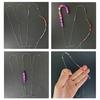 4 Pcs Large Collapsible Bead Needle Big Eye Beading Needle Metal Sewing Needle 15.5cm Threading Needle for Beads