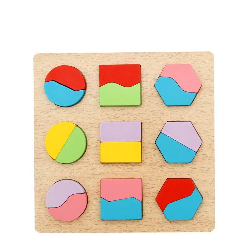 Wooden Puzzle Montessori Toys for Baby 1 2 3 Years Old Kids Alphabet Number Shape Matching Games Children Early Educational Toys