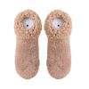 Fluffy Winter Ankle Socks Women Fuzzy Slipper Socks with Grips Plush Warm Non-slip Low Cut Socks for Home Lounging