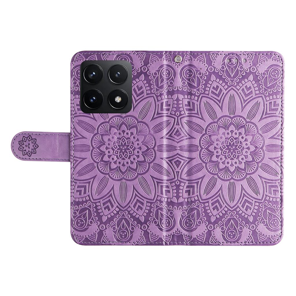 For Xiaomi 14T Case Sunflower Imprint Leather Wallet Phone Cover