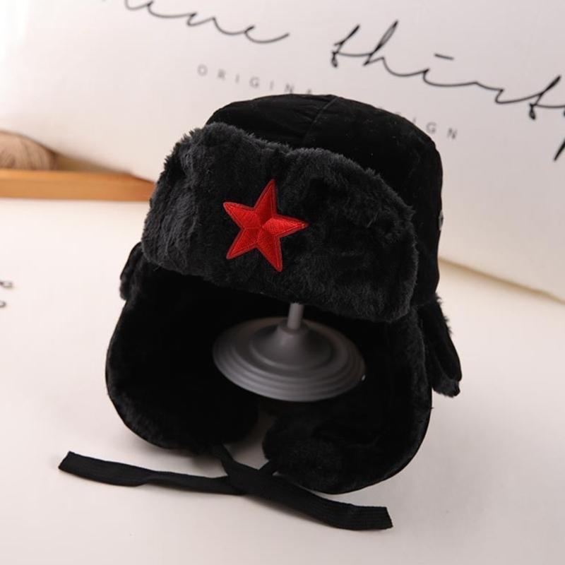 Russian Hat Autumn And Winter with Earflaps Cosplay Hat Winter Picture Props Thick Faux Fur Thicken Bucket Hat