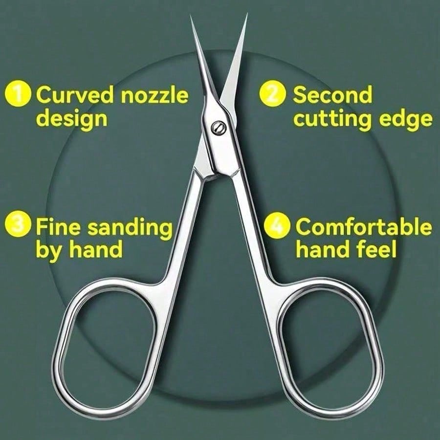 Portable Stainless Steel Keratin Scissors, A Multifunctional Small Scissors With Curved Stainless Steel Blades And Pointed Tips