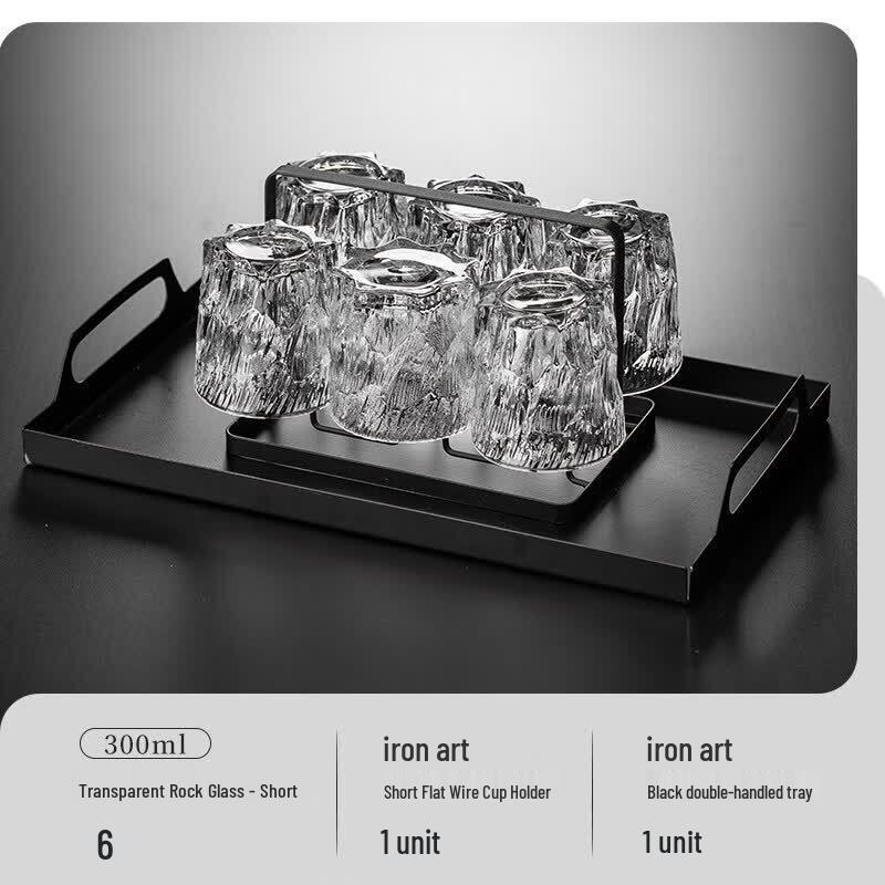 Vintage Embossed Glacier Heat-Resistant Glass Cup