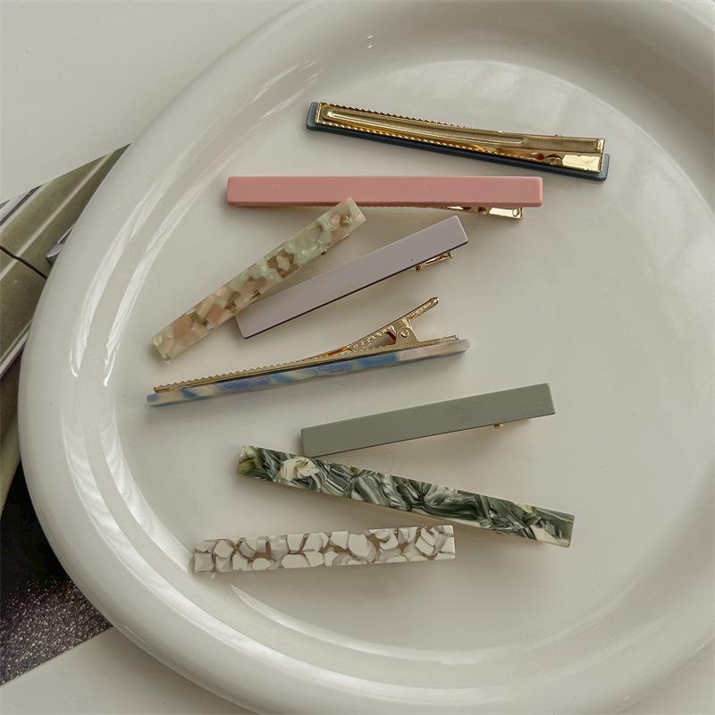 Retro French Korean Acetate Duckbill Side Hairpin Clip for Bangs and Stray Hair