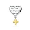 BAMOER 925 Sterling Silver Romantic Castles Pendant Pink Bow Spacer Beads Cross Faith Charm for Necklace DIY Jewelry Accessories