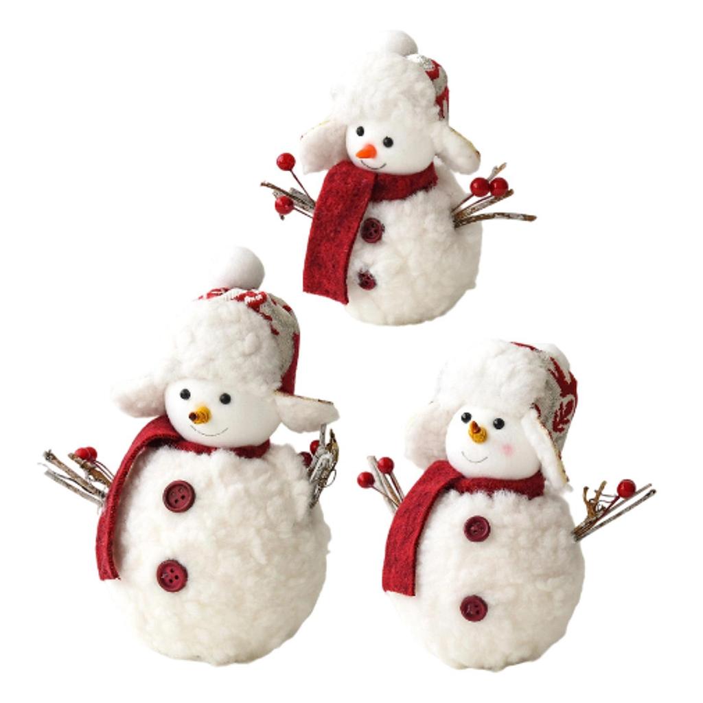 Christmas Snowman Table Decoration Ornament Mantel Centerpieces Decorative Festival Plush Xmas Christmas Table Decoration