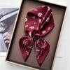 1 Stück Modisches Paisley-Bandana-Schal für Damen Leichter Satin-Seidenähnlicher Kopfschmuck Vielseitig für Haare Nacken Handgelenk Boho