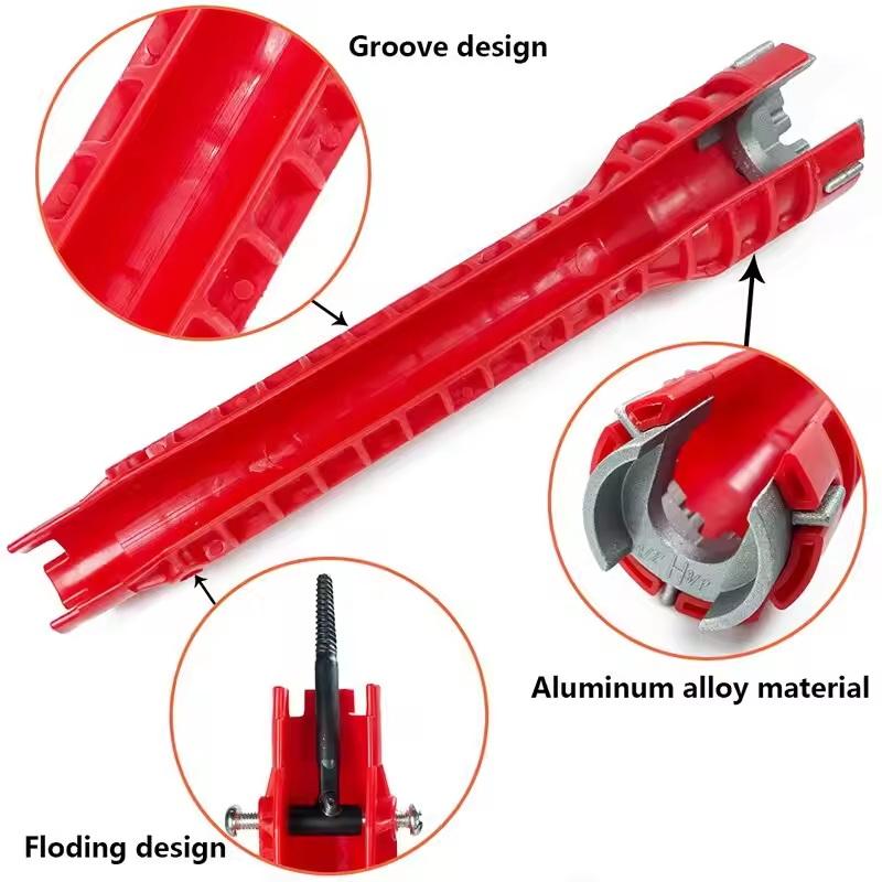 14-In-1 Multi-Function Sink & Faucet Repair Wrench - Durable Abs, Anti-Slip Long Handle For Kitchen & Bathroom Plumbing