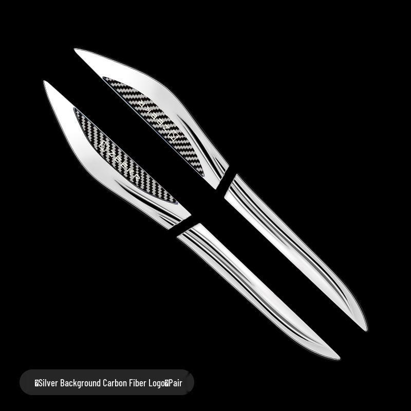 Zeekr 007/001X 3D Stereo Metal Fender Blade Sticker - Stainless Steel Car Decoration