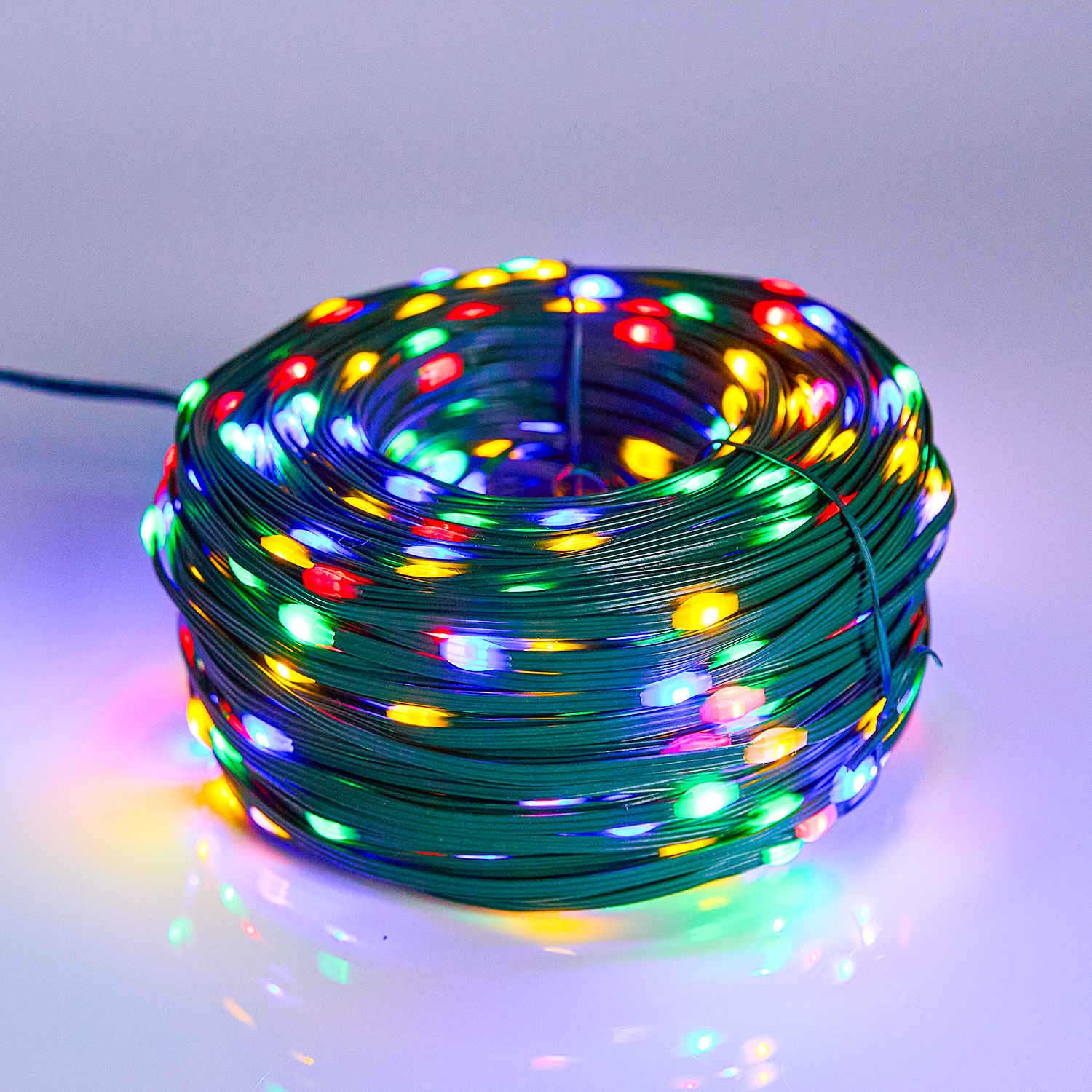 

Вуличні сонячні світлодіодні водонепроникні гірлянди з ПВХ дротом Colorful Plug-in 10m 100 LEDs