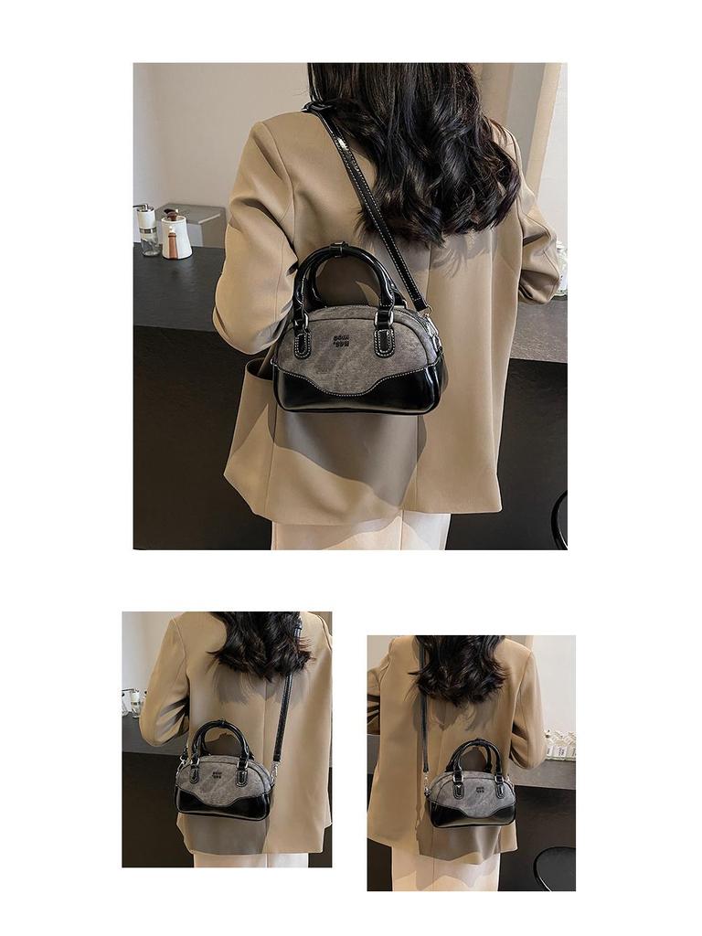 2024 Autumn/Winter Small High-End Fashion Handheld Bowling Bag & Crossbody Commute Shoulder Bag for Women.