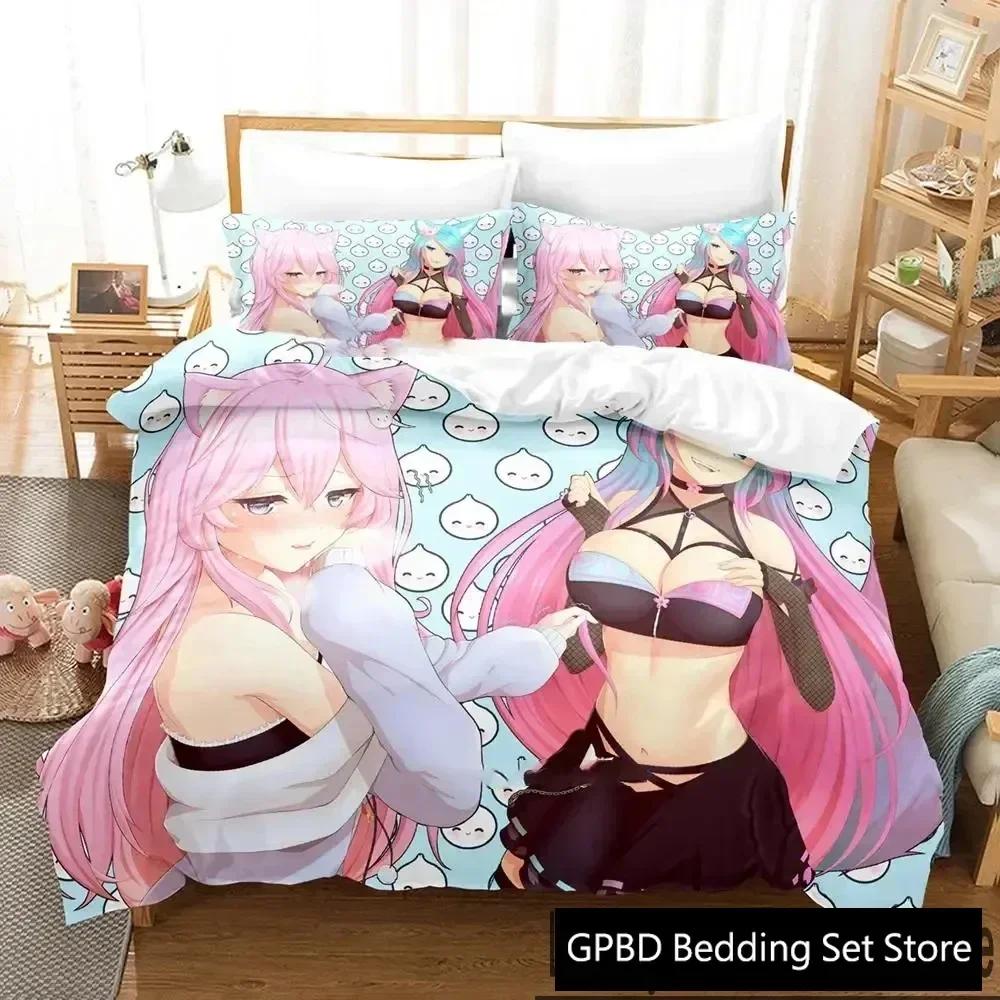 Anime Nyatasha Nyanners Bedding Set For Bedroom Soft Modern Bedspreads Comefortable Kids Duvet Cover Quilt Cover And Pillowcase